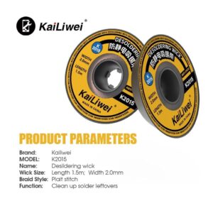 Malla Desoldante KaiLiwei 2.0mm por 1.5mts