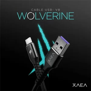 Cable Usb Xaea V8 220v Calidad Premium Negro