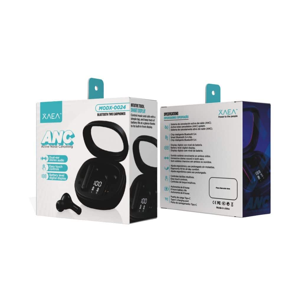 MANOS LIBRES TWS ANC MODX-0024 – XAEA – NEGRO